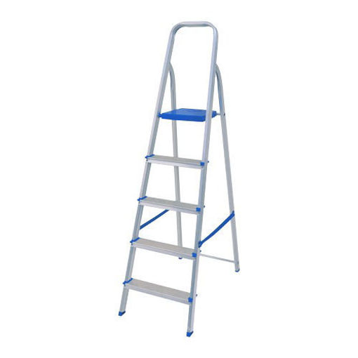 Imagen de Escalera Aluminio 5 Escalones Mor Plegable