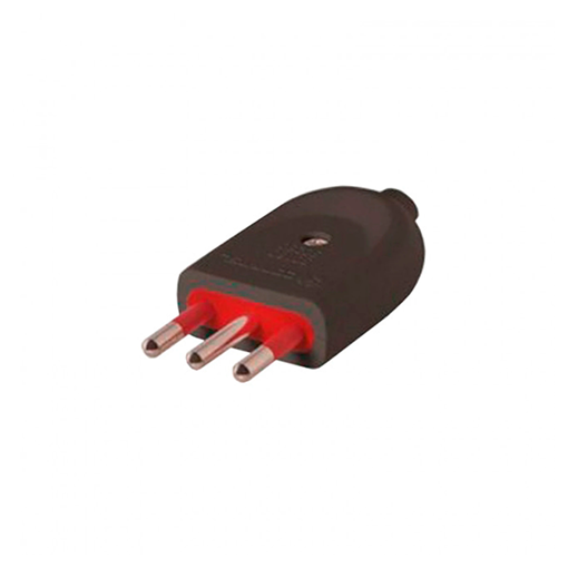 Imagen de Ficha Macho 3 En Linea 10 Amp Negro Conatel
