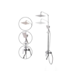 Imagen de Griferia Ducha Exterior Columna Extensible Cuadrarada