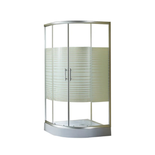 Imagen de Mampara para Ducha Stripes Glass 90x90 cm con Plato