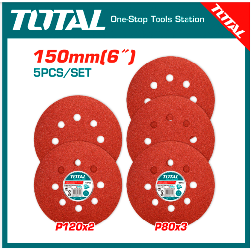 Imagen de Lijas Para Lijadora Roto Orbital 150mm (Set x 5)