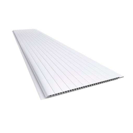 Imagen de Cielorraso PVC Blanco Frisado 20cm x 10mm x 6Mts Plasbil