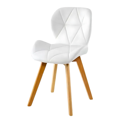 Imagen de Silla Diseño Acolchonada Blanca