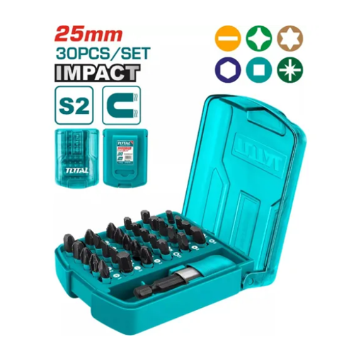 Imagen de Porta Punta Magnético 1/4" + 29 Puntas De Impacto Total