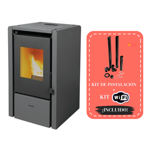 Imagen de Estufa a Pellet Piccola 6kW + Kit Instalacion de regalo