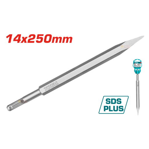 Imagen de Cincel Punta SDS Plus Rotomartillo 14x20x250mm Total