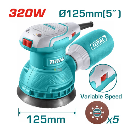 Imagen de Lijadora Roto Orbital 5" 320w Industrial Total