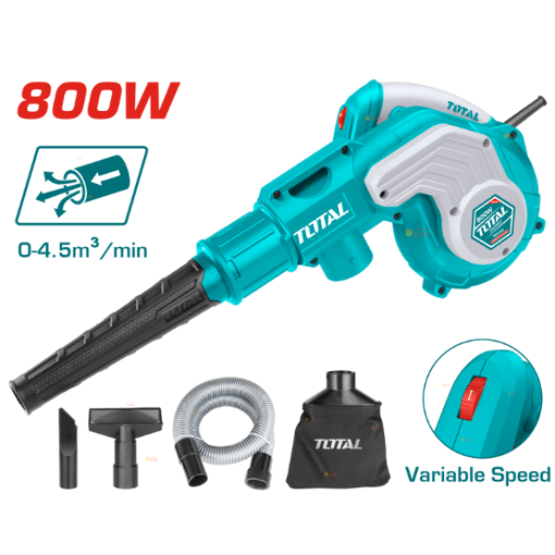 Imagen de Sopladora y Aspiradora 2en1 800w Industrial Total C/Accesorios