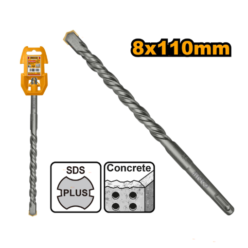 Imagen de Mecha SDS Plus 8x110mm Hormigón Ingco