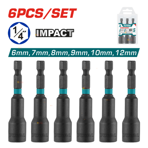 Imagen de Juego De 6 Dados De Impacto 1/4" Industriales